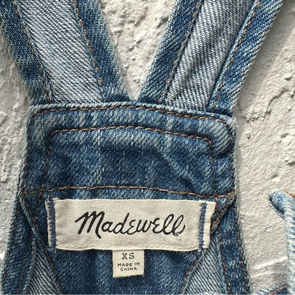 MADEWELL Denim Jeans Bib Overall Shortalls Womens Size XS - Picture 3 of 8